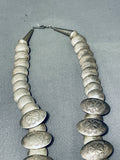 One Of The Most Unique Vintage Native American Navajo Sterling Silver Bead Necklace-Nativo Arts