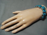 Fascinating Native American Navajo Sleeping Beauty Turquoise Sterling Silver Bracelet-Nativo Arts