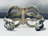 Early Vintage Native American Navajo Coin Or Sterling Silver Bracelet- Very Rare-Nativo Arts