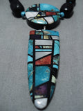 Native American Important Santo Domingo Turquoise Sterling Silver Necklace-Nativo Arts