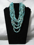 Breathtaking Vintage Native American Navajo Turquoise Necklace Old-Nativo Arts