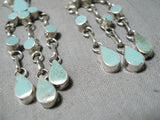 Exquisite Vintage Native American Zuni Royston Turquoise Sterling Silver Earrings-Nativo Arts
