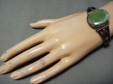 Important Early Steve Arviso Vintage Native American Navajo Turquoise Sterling Silver Bracelet-Nativo Arts