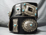 Largest Vintage Native American Navajo Turquoise Sterling Silver Concho Belt This Year-Nativo Arts