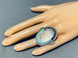 One Of The Top Inlayers Native American Navajo Hogan Sterling Silver Turquoise Ring-Nativo Arts