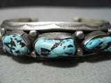 Important Apache Vintage Native American Navajo Persin Turquoise Sterling Silver Bracelet-Nativo Arts