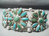 Incredible Vintage Native American Navajo Cerrillos Turquoise Sterling Silver Bracelet Old-Nativo Arts