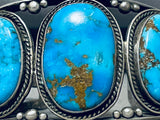 Museum Rare Turquoise Deposit Sterling Silver Vintage Native American Navajo Bracelet-Nativo Arts