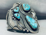 Snake Museum Vintage Native American Navajo Turquoise Sterling Silver Bracelet Cuff-Nativo Arts