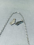 Important Vintage Native American Navajo Pete Sierra Opal Sterling Silver Necklace-Nativo Arts