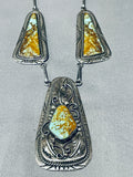 Al Boyd Vintage Native American Navajo Royston Turquoise Sterling Silver Necklace-Nativo Arts