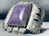 One Of The Best Ever Vintage Native American Navajo Sugulite Sterling Silver Bracelet-Nativo Arts