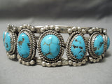 Opulent Vintage Native American Navajo Spiderweb Turquoise Sterling Silver Bracelet Old-Nativo Arts