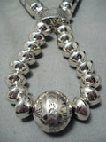 Best Native American Navajo Tubule Sterling Silver Bead Necklace-Nativo Arts
