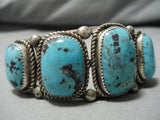 Superlative Vintage Native American Navajo Turquoise Sterling Silver Naitve American Bracelet-Nativo Arts