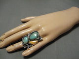 Fabulous Liz Pm Native American Navajo Royston Turquoise Sterling Silver Ring-Nativo Arts