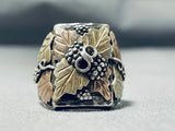 Fascinating Native American Navajo Sterling Silver 12k Gold Ring-Nativo Arts