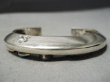 Workmanship Vintage Native American Navajo Turquoise Gold Sterling Silver Bracelet-Nativo Arts