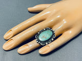 Striking Vintage Native American Navajo Royston Turquoise Sterling Silver Ring-Nativo Arts