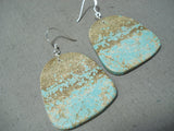 Superb Santo Domingo Native American Royston Turquoise Sterling Silver Earrings-Nativo Arts
