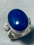 Stunning Ben Begaye (d.) Native American Navajo Lapis Sterling Silver Ring-Nativo Arts