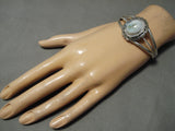 Rare Dry Creek Turquoise Vintage Native American Navajo Sterling Silver Bracelet-Nativo Arts