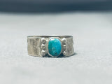 Stunning Vintage Native American Navajo Royston Turquoise Sterling Silver Ring-Nativo Arts