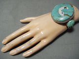 Museum Tadpole Opal Vintage Native American Navajo Royston Turquoise Sterling Silver Bracelet-Nativo Arts