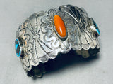 Bisbee Turquoise Mine Vintage Native American Navajo Concho Sterling Silver Bracelet-Nativo Arts