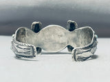 Important 1800's/ 1900's Vintage Native American Navajo Coj Silver Turquoise Bracelet-Nativo Arts