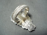 Dynamic Zuni Turquoise Sterling Silver Ring Native American-Nativo Arts
