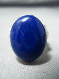 Incredible Navajo Native American Lapis Sterling Silver Ring-Nativo Arts