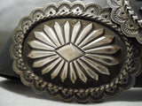 Heavy Thick Vintage Navajo Sterling Silver Native American Concho Belt Old-Nativo Arts