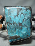 Native American Most Unique Rare Blue Diamond Turquoise Sterling Silver Bracelet-Nativo Arts