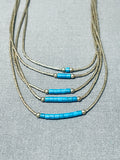 Exceptional Vintage Native American Navajo Turquoise Sterling Silver Necklace-Nativo Arts