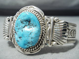 Fascinating Navajo Native American Turquoise Sterling Silver Bracelet-Nativo Arts