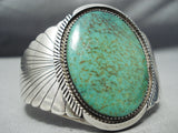 Huge Flank Vintage Native American Navajo Royston Turquoise Sterling Silver Bracelet-Nativo Arts