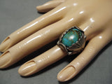 Huge Vintage Navajo Royston Turquoise Sterling Silver Native American Ring-Nativo Arts
