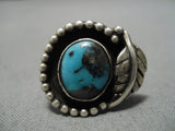 Incredible Vintage Hopi Bisbee Turquoise Sterling Silver Native American Ring-Nativo Arts