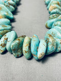 144 Grams Vintage Santo Domingo Royston Turquoise Chunk Huge Necklace-Nativo Arts