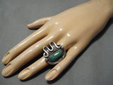 Incredible Vintage Native American Navajo Royston Turquoise Sterling Silver Ring-Nativo Arts