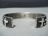 Fantastic Navajo Sterling Silver Crosses Bracelet Native American-Nativo Arts