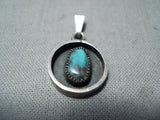 Marvelous Vintage Native American Navajo Royston Turquoise Sterling Silver Pendant-Nativo Arts
