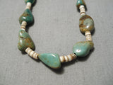 Native American Wonderful Vintage Santo Domingo Royston Turquoise Sterling Silver Necklace-Nativo Arts