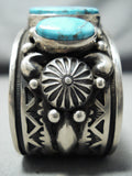 One Of The Best Ever Native American Navajo Albert Jake Turquoise Sterling Silver Bracelet-Nativo Arts