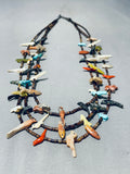 Drop Dead Gorgeous Vintage Native American Zuni Turquoise Sterling Silver Necklace-Nativo Arts