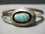 Authentic Vintage Native American Navajo Royston Turquoise Sterling Silver Bracelet Old-Nativo Arts