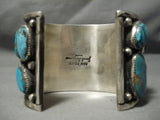 One Of The Biggest Native American Turquoise Sterling Silver Bracelet-Nativo Arts