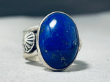 Important Ben Begaye (d.) Vintage Native American Navajo Lapis Sterling Silver Ring-Nativo Arts