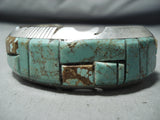 Custom Navajo Native American 8 Turquoise Sterling Silver Bracelet-Nativo Arts